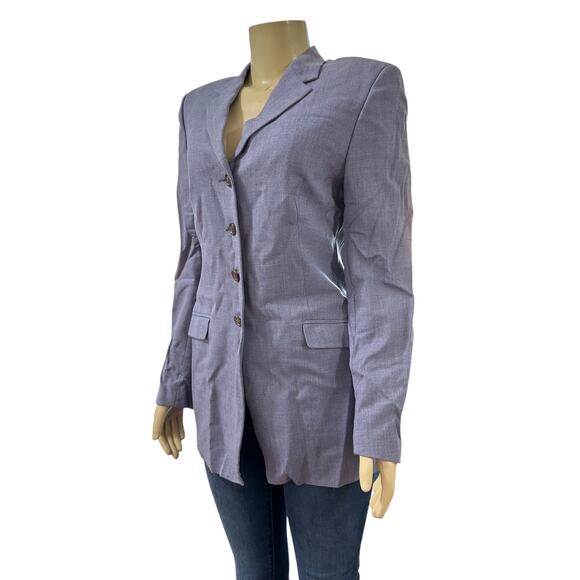 Piazza Sempione Womens Wool Blend Blazer Jacket Size IT 44 Quiet Luxury 80s - Picture 5 of 16